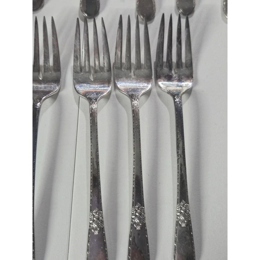 1847 Rogers Bros ADORATION Int'l Silverplate Lot Of 21 Spoons Forks